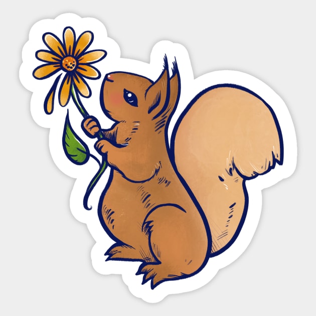 Squirrel Sticker by bubbsnugg